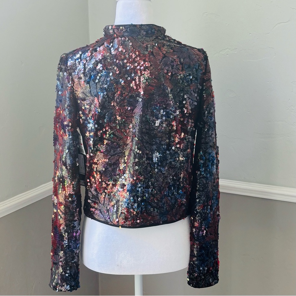 Guess by Marciano Multicolor Sequin Bomber Jacket - Picture 3 of 7